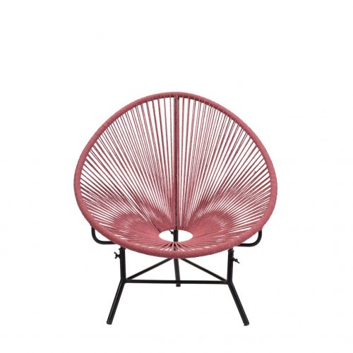 Fauteuil corde rouge Acapulco