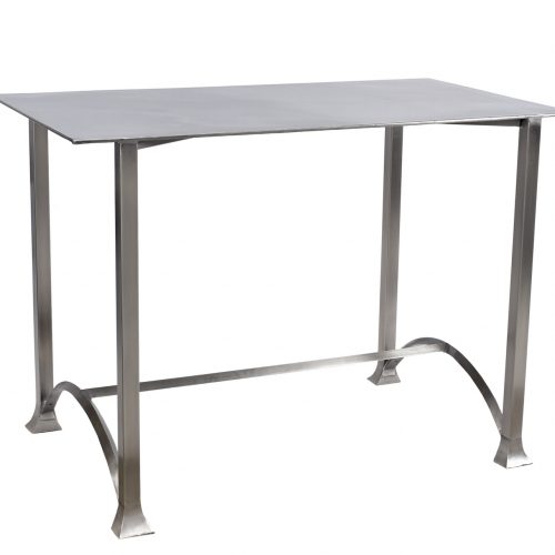 Table semi-haute inox