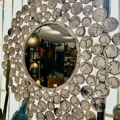 MIROIR ROND FER 93cm GRAND DIAMETRE