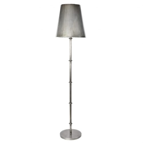 Lampe sur pied en métal vieilli