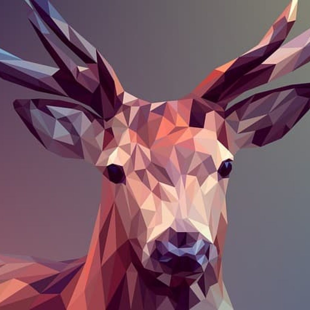 décoration murale : La tête de cerf en 3D