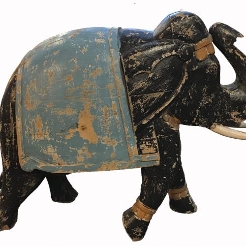 Sculpture elephant en bois