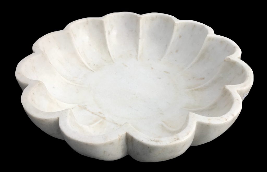 grande plat en marbre, fabrication artisanale